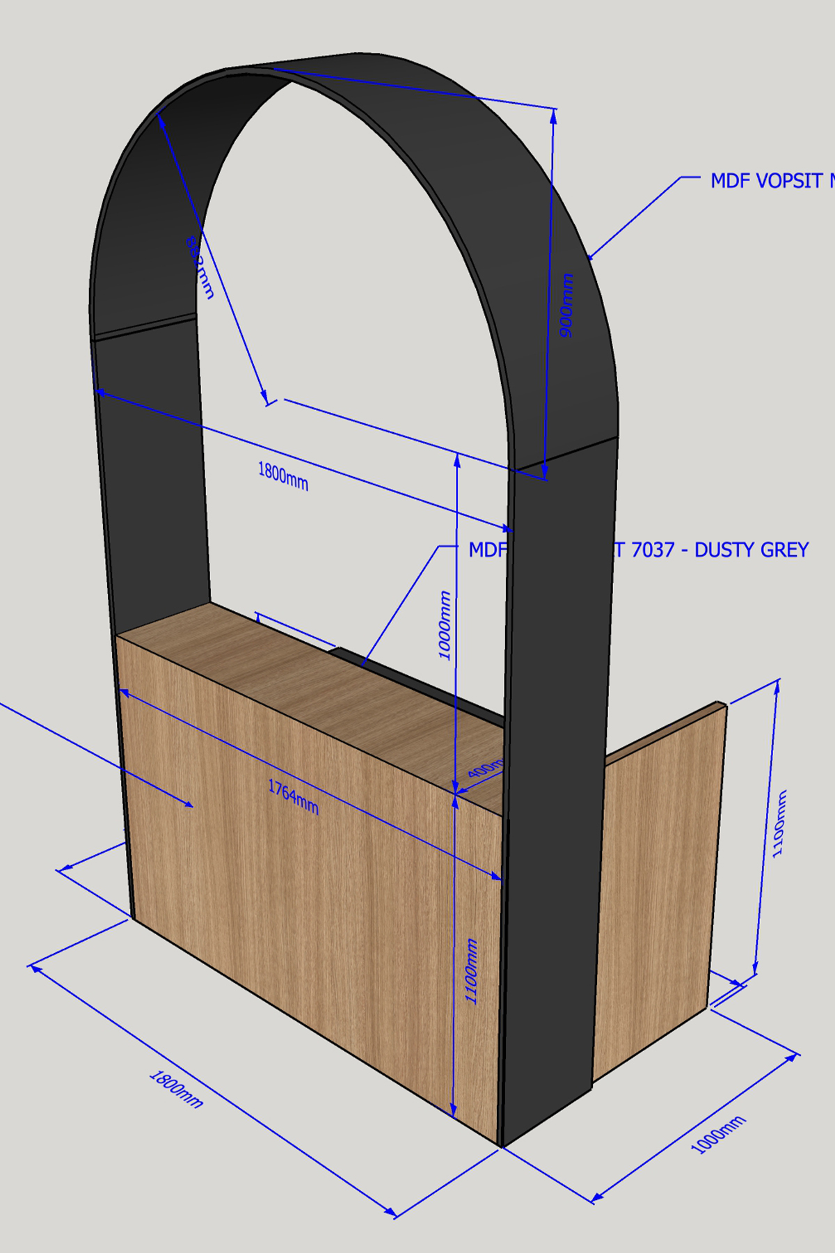 Schiță mobilier comercial la comanda Premier Energy